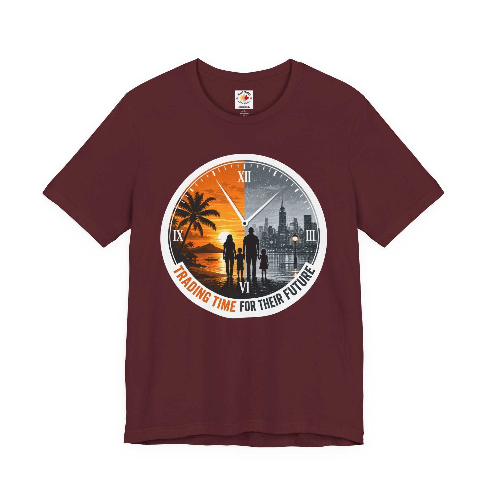 Trading Time for Their Future Filipino OFW T-Shirt — Pinoy Caregiver Tribute