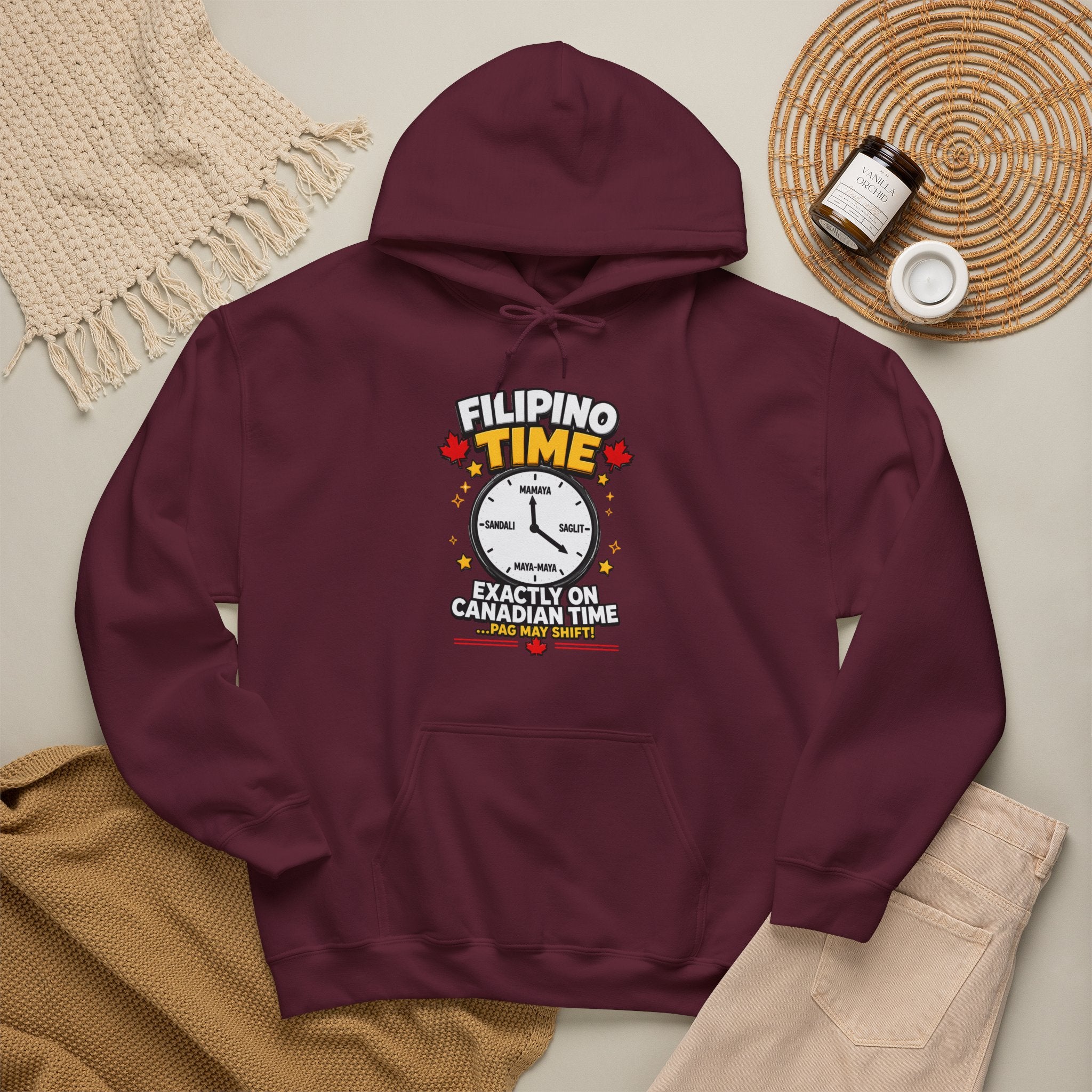 Filipino Time — Funny Pinoy Canadian Graphic Hoodie