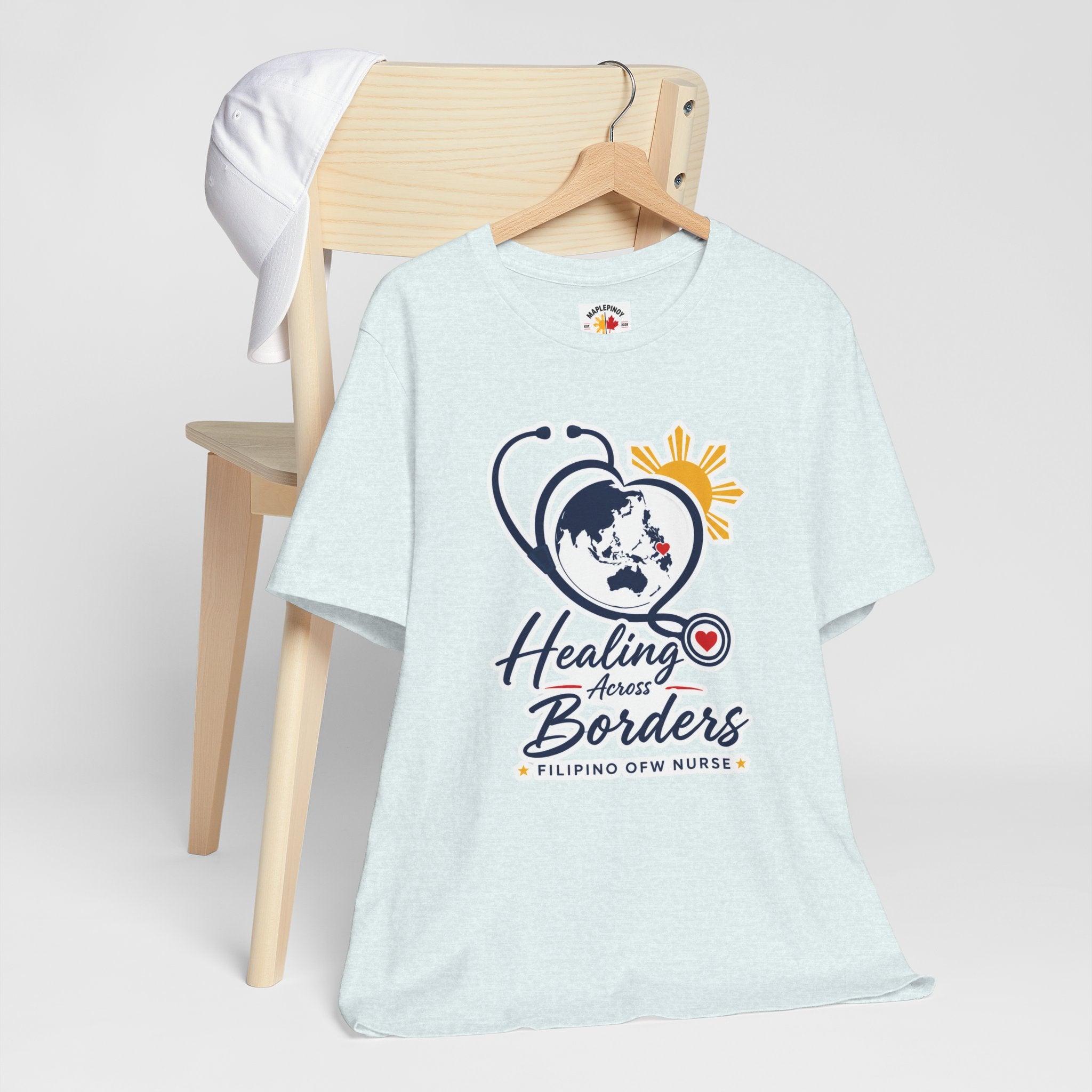 Healing Across Borders Filipino OFW Nurse T-Shirt