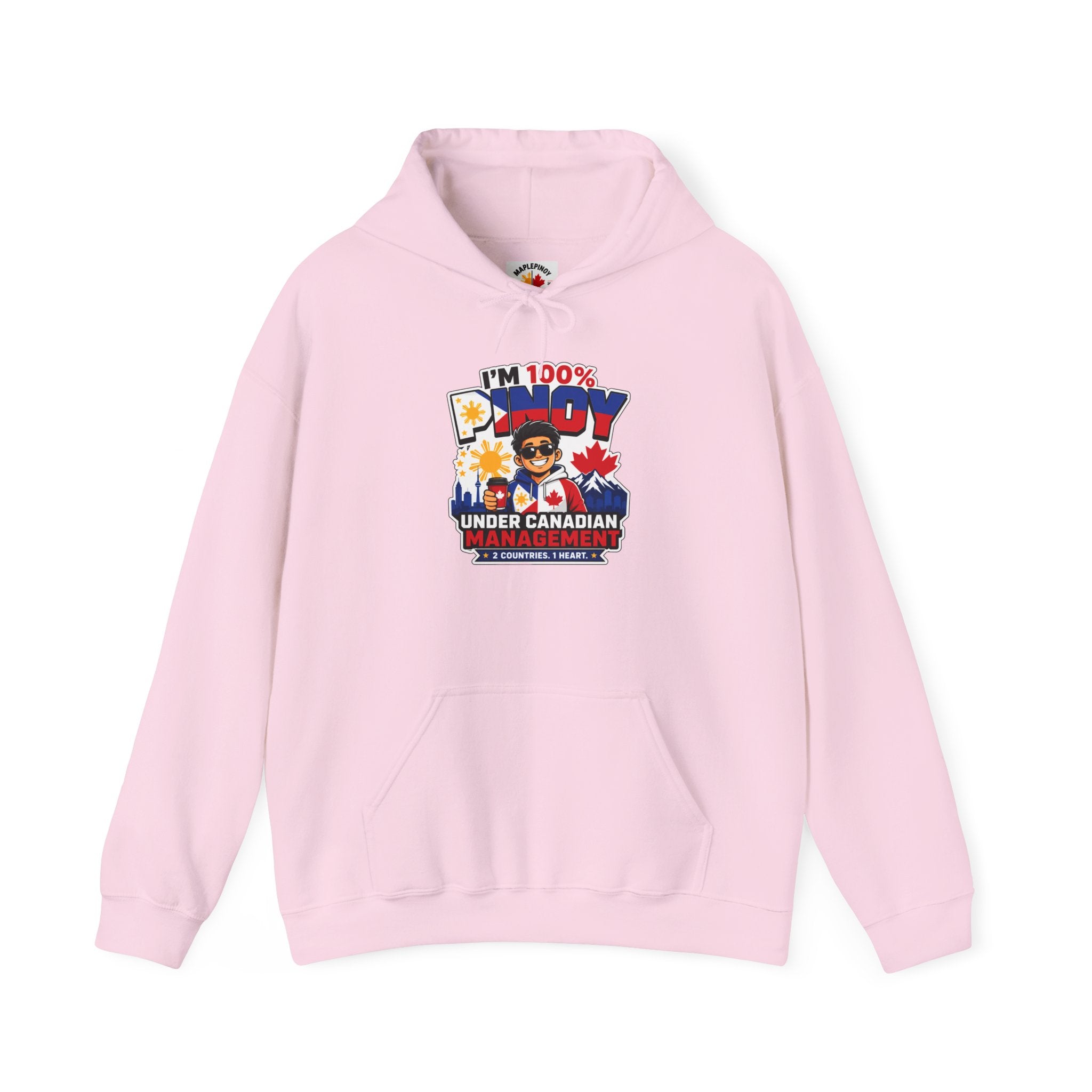 100% Pinoy, Under Canadian Management — Funny Filipino Hoodie