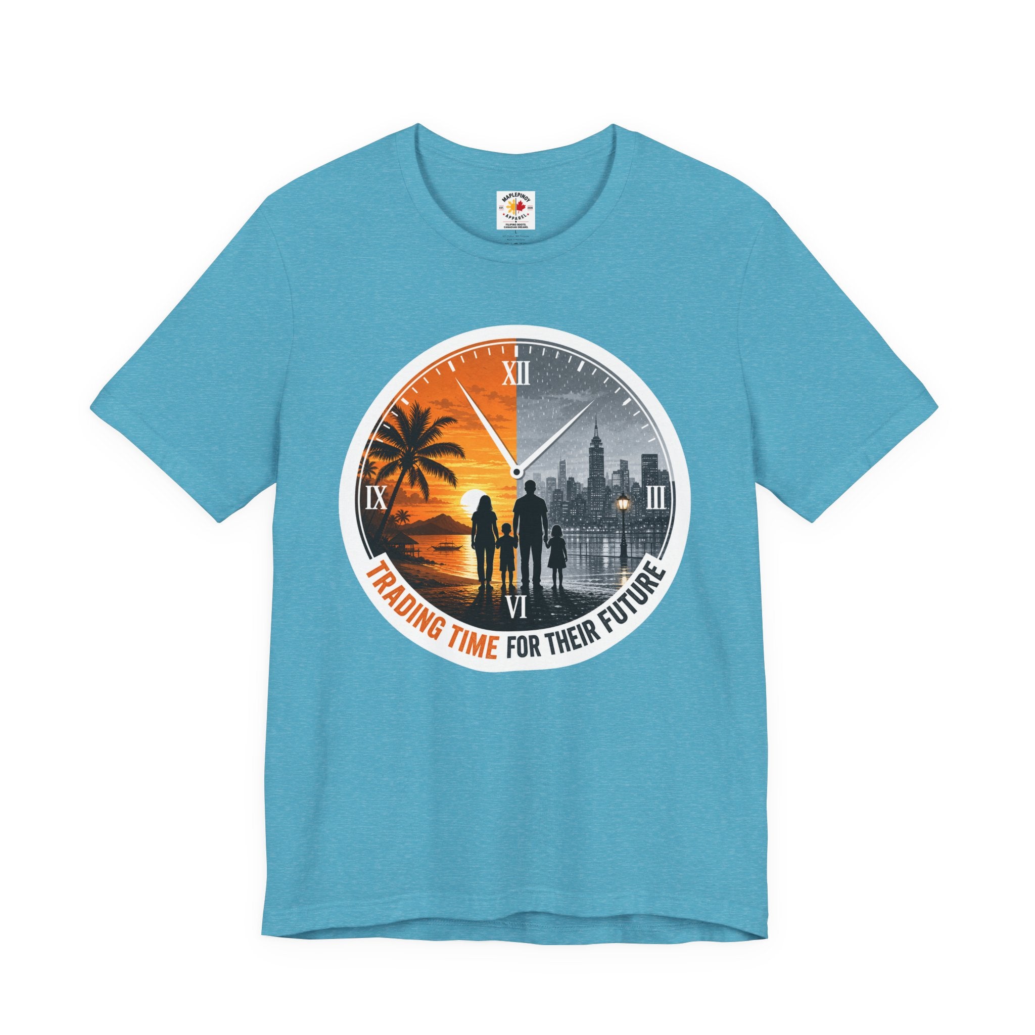 Trading Time for Their Future Filipino OFW T-Shirt — Pinoy Caregiver Tribute