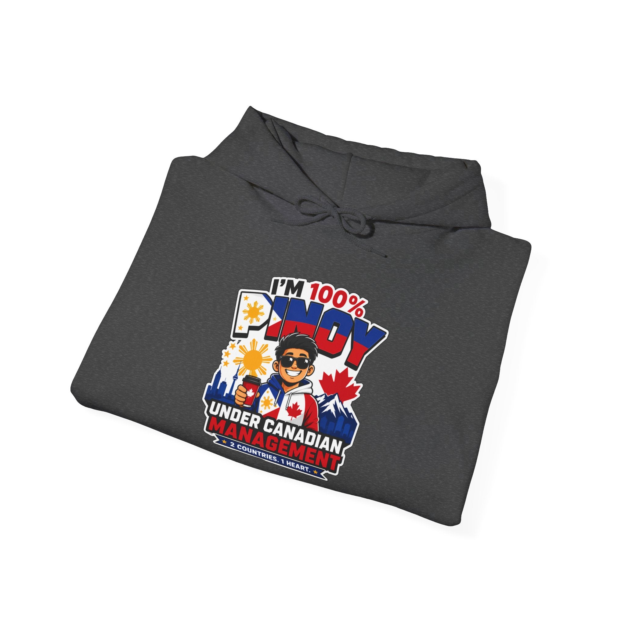 100% Pinoy, Under Canadian Management — Funny Filipino Hoodie