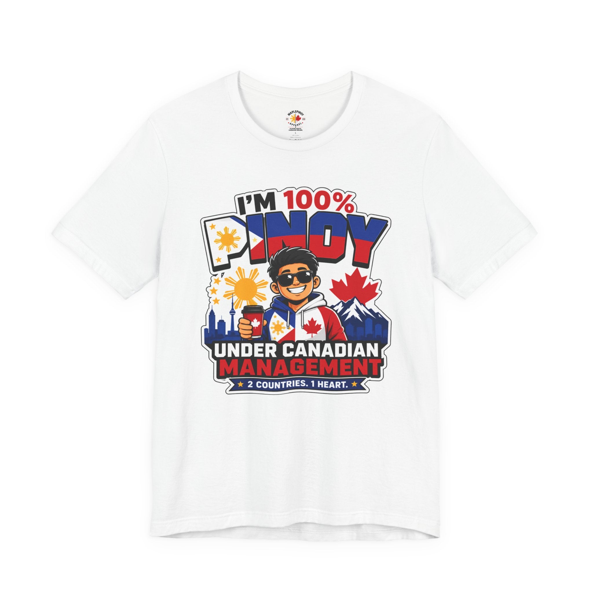 100% Pinoy, Under Canadian Management — Funny Filipino Canadian Tee