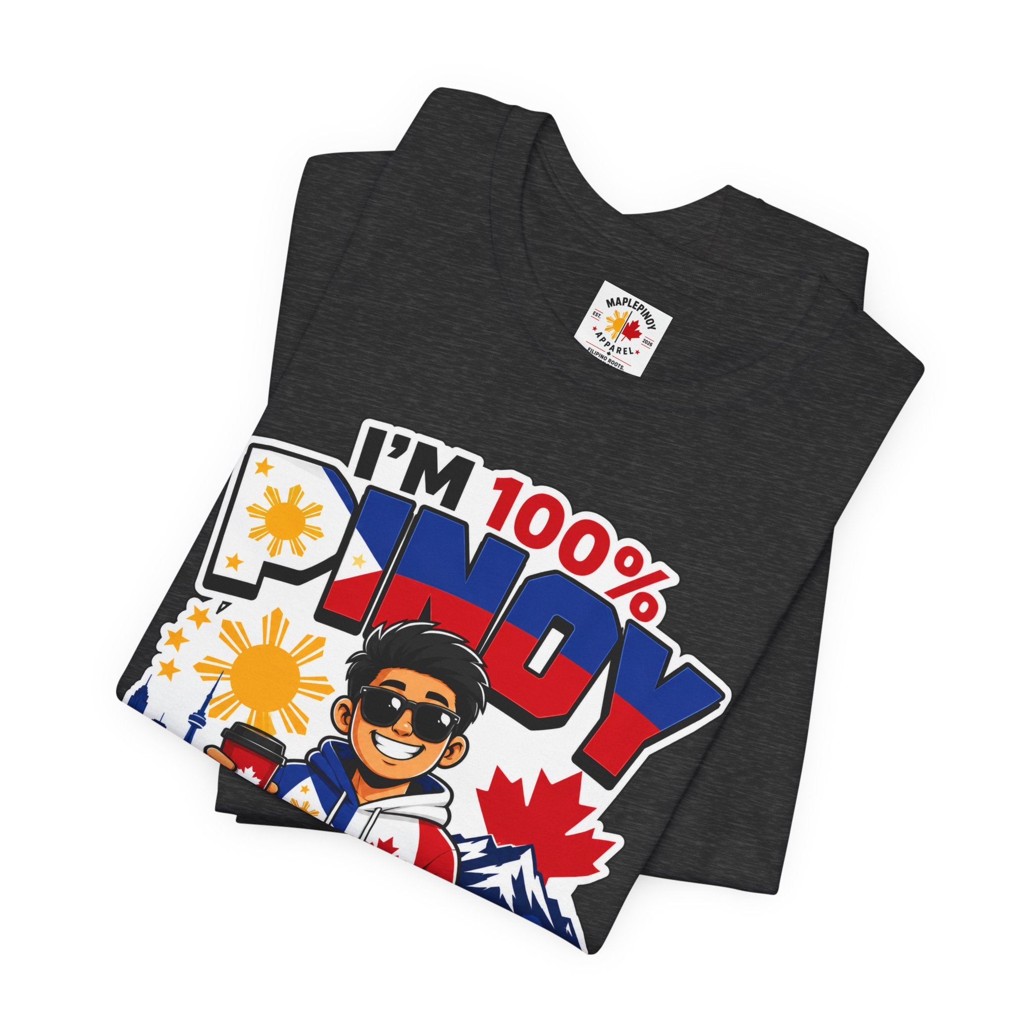 100% Pinoy, Under Canadian Management — Funny Filipino Canadian Tee