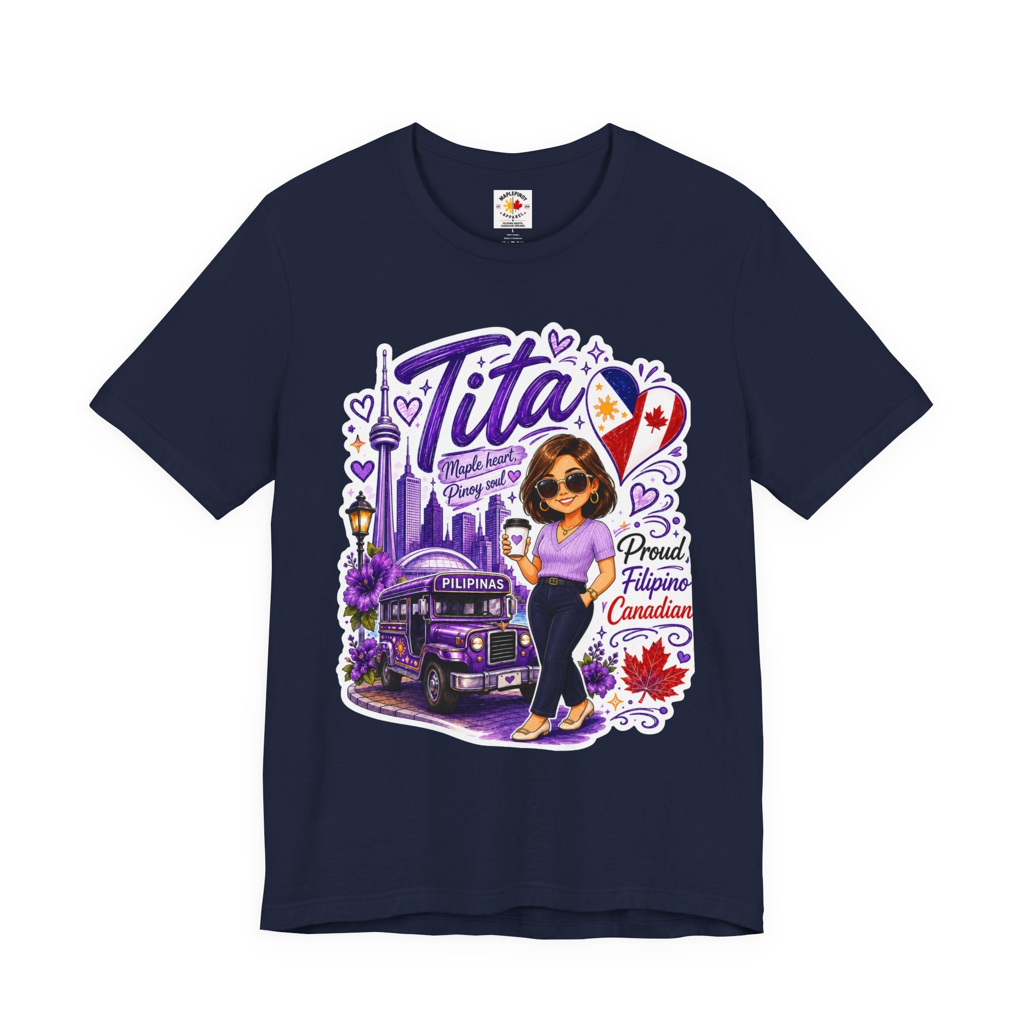 Tita Proud Filipino Canadian T-Shirt – Maple Heart Pinoy Soul Tee