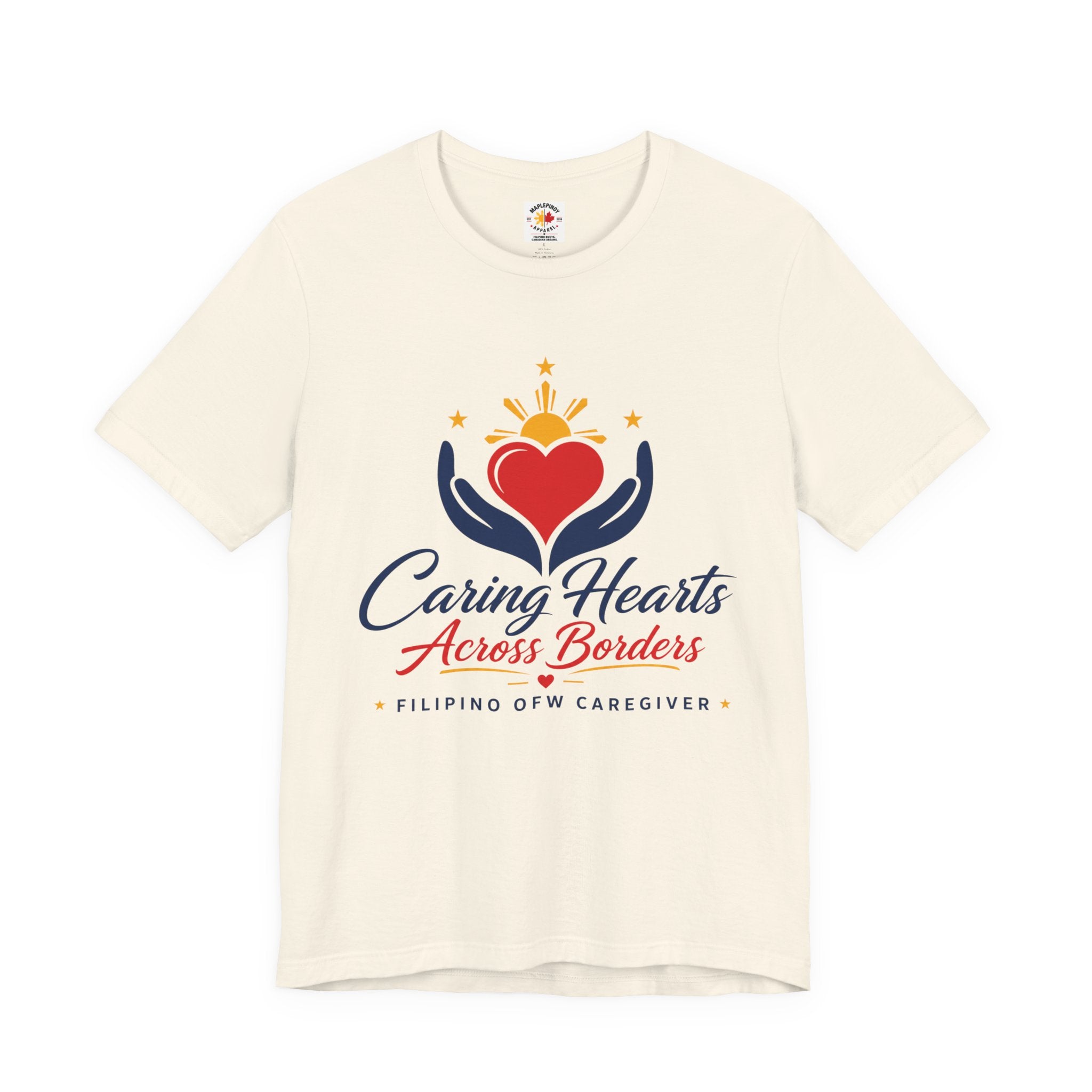 Caring Hearts Across Borders Filipino OFW Caregiver T-Shirt