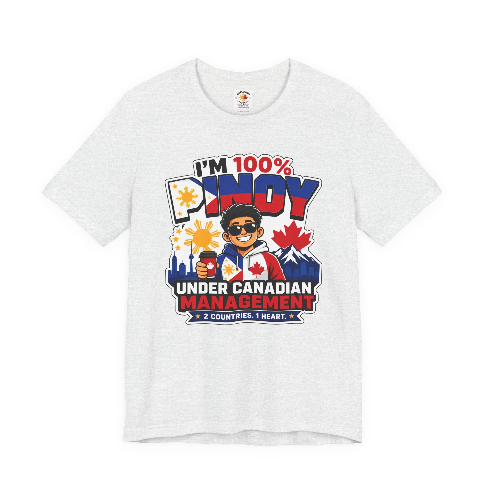 100% Pinoy, Under Canadian Management — Funny Filipino Canadian Tee